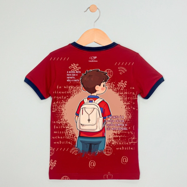 Camiseta Infantil São Carlo Acutis