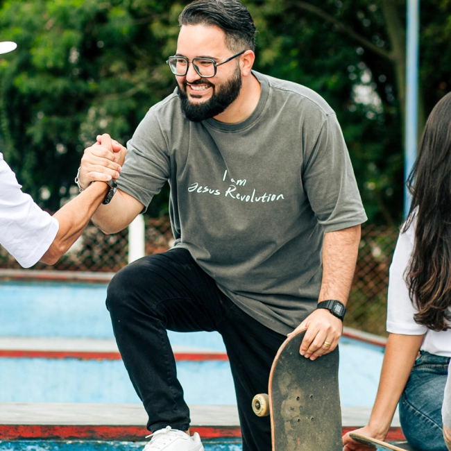 Camiseta Oversized Estonada I Am Jesus Revolution