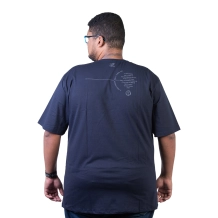 Camiseta Plus Size Medalha das Duas Cruzes - Azul Marinho Camiseta Plus Size Medalha das Duas Cruzes - Azul Marinho