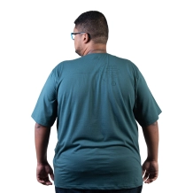 Camiseta Plus Size Medalha das Duas Cruzes - Petróleo Camiseta Plus Size Medalha das Duas Cruzes - Petróleo
