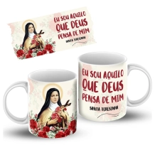 Caneca Santa Teresinha "Eu Sou Aquilo que Deus Pensa de Mim"