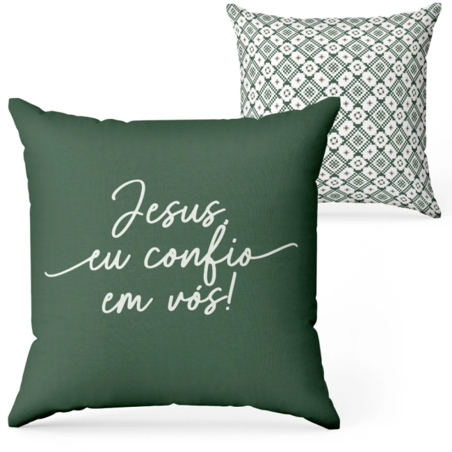 Capa de Almofada Jesus, Eu Confio em Vós Capa de Almofada Jesus, Eu Confio em Vós