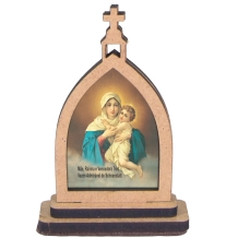 Capela Mãe Rainha 6,5cm MDF 3mm Cru Capela Mãe Rainha 6,5cm MDF 3mm Cru