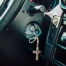 Chaveiro Crucifixo Metal Face de Cristo Chaveiro Crucifixo Metal Face de Cristo