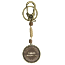 Chaveiro Mosquetão Santo Antônio Chaveiro Mosquetão Santo Antônio