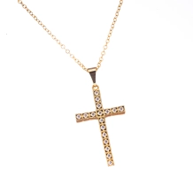 Colar Cruz Strass - Semijoia Colar Cruz Strass - Semijoia