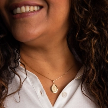 Colar Medalha Milagrosa Nossa Senhora das Graças - Semijoia