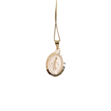 Colar Medalha Milagrosa Nossa Senhora das Graças - Semijoia