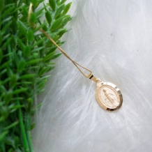 Colar Medalha Milagrosa Nossa Senhora das Graças - Semijoia