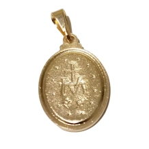 Colar Medalha Milagrosa Nossa Senhora das Graças - Semijoia