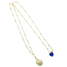 Colar Nossa Senhora das Graças Coração Azul Colar Nossa Senhora das Graças Coração Azul