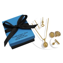 Conjunto São José Colar e Brinco com Strass Conjunto São José Colar e Brinco com Strass