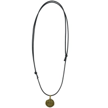 Cordão Infantil Medalha das Duas Cruzes - 19mm Ouro Velho
