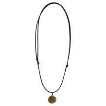 Cordão Infantil Medalha das Duas Cruzes - 19mm Ouro Velho