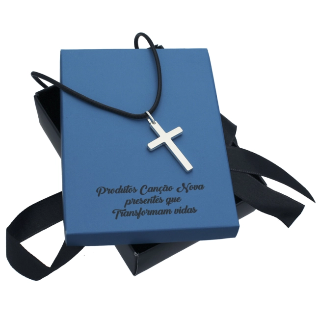 Cordão com Cruz em Prata