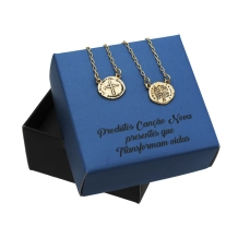 Corrente com Dupla Medalha das Duas Cruzes - Semijoia Corrente com Dupla Medalha das Duas Cruzes - Semijoia