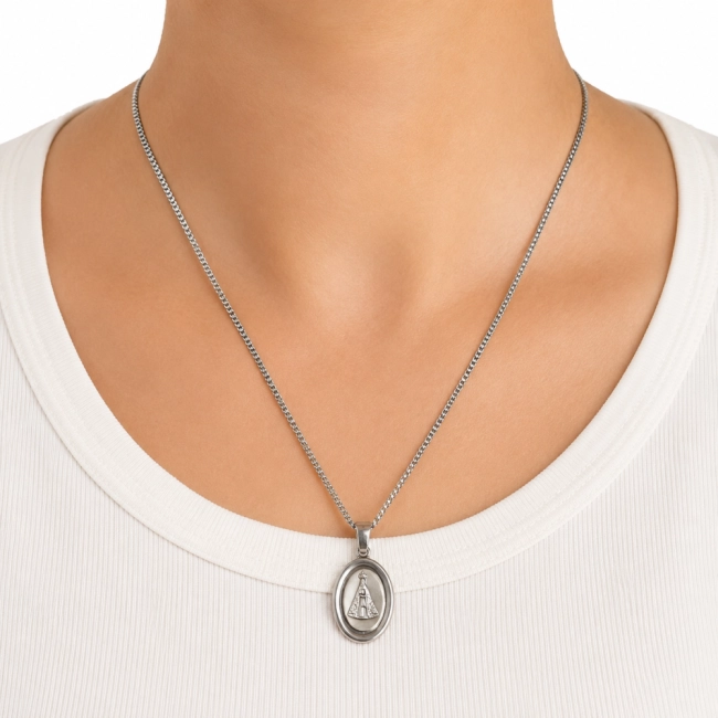 Corrente Pingente Nossa Senhora Aparecida - Inox Corrente Pingente Nossa Senhora Aparecida - Inox