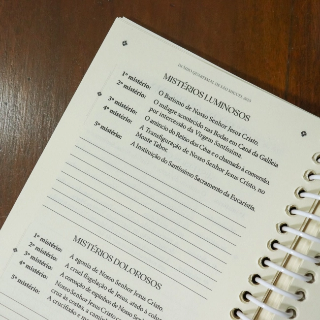 Diário Quaresma de São Miguel Diário Quaresma de São Miguel