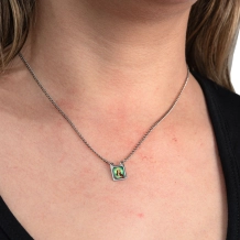 Escapulário Infantil Aço Inox Nossa Senhora do Carmo Colorido Escapulário Infantil Aço Inox Nossa Senhora do Carmo Colorido