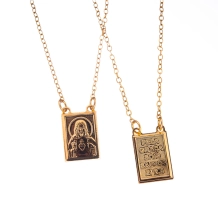 Escapulário Nossa Senhora do Carmo - Dourado