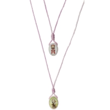 Escapulário Rosa Infantil Nossa Senhora do Carmo Escapulário Rosa Infantil Nossa Senhora do Carmo