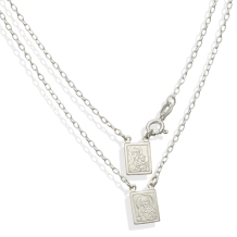 Escapulario Infantil Nossa Senhora do Carmo - Prata Escapulario Infantil Nossa Senhora do Carmo - Prata