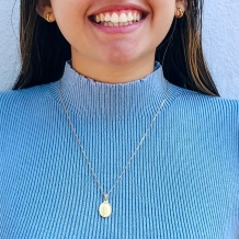 Gargantilha Nossa Senhora do Carmo - Pingente Borda Diamantada Gargantilha Nossa Senhora do Carmo - Pingente Borda Diamantada