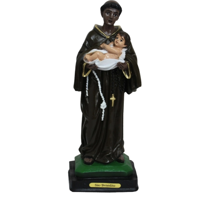 Imagem de São Benedito - 20 cm Imagem de São Benedito - 20 cm