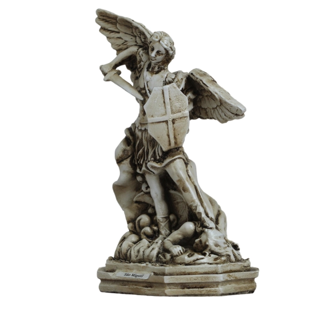 Imagem São Miguel Arcanjo Rústica - 20 cm Imagem São Miguel Arcanjo Rústica - 20 cm