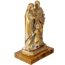 Imagem Sagrada Familia cor ouro oxi - 21 cm