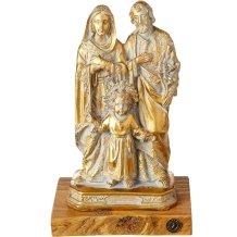 Imagem Sagrada Familia cor ouro oxi - 21 cm