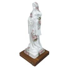 Imagem Santa Teresinha Decoupage Rosas - 20 cm Imagem Santa Teresinha Decoupage Rosas - 20 cm