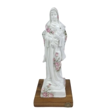 Imagem Santa Teresinha Decoupage Rosas - 20 cm Imagem Santa Teresinha Decoupage Rosas - 20 cm