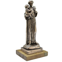 Imagem Santo Antonio Cor Bronze - 20 cm Imagem Santo Antonio Cor Bronze - 20 cm