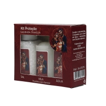 Kit Água, Vela e Sal Sagrada Família Kit Água, Vela e Sal Sagrada Família