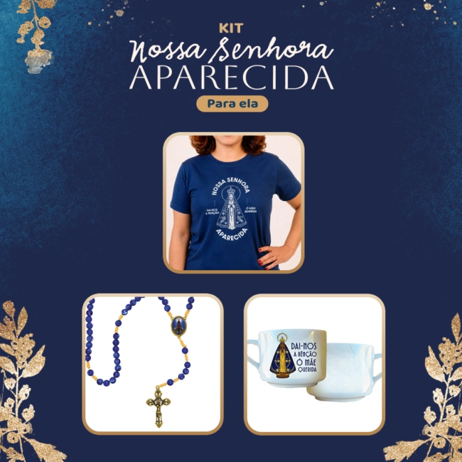 Kit Nossa Senhora Aparecida - para ela Kit Nossa Senhora Aparecida - para ela