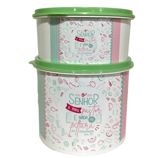 Kit Potes O Senhor é Meu Pastor e Nada Me Faltará Kit Potes O Senhor é Meu Pastor e Nada Me Faltará