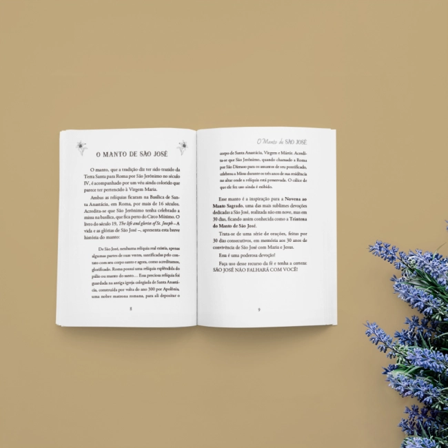 Livreto de São José com Manto Livreto de São José com Manto