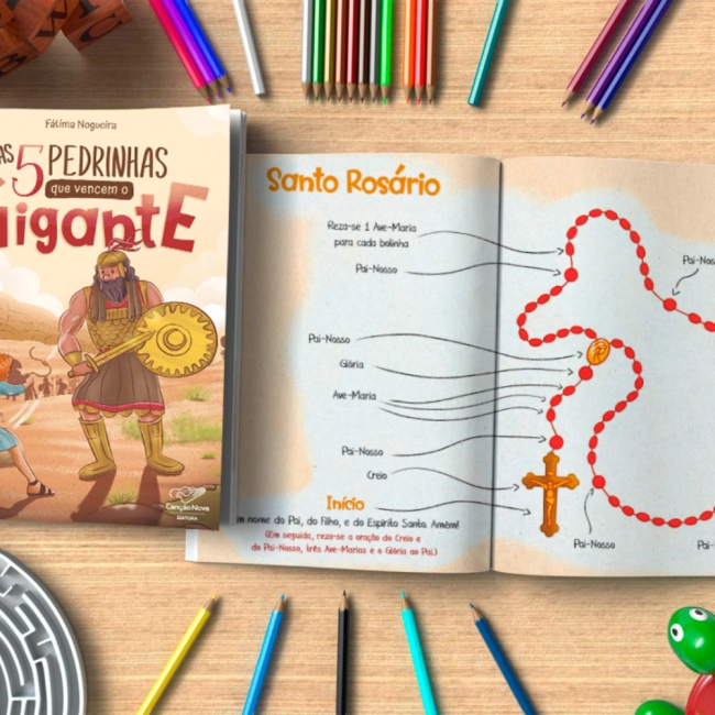 Livro As Cinco Pedrinhas que Vence o Gigante Livro As Cinco Pedrinhas que Vence o Gigante