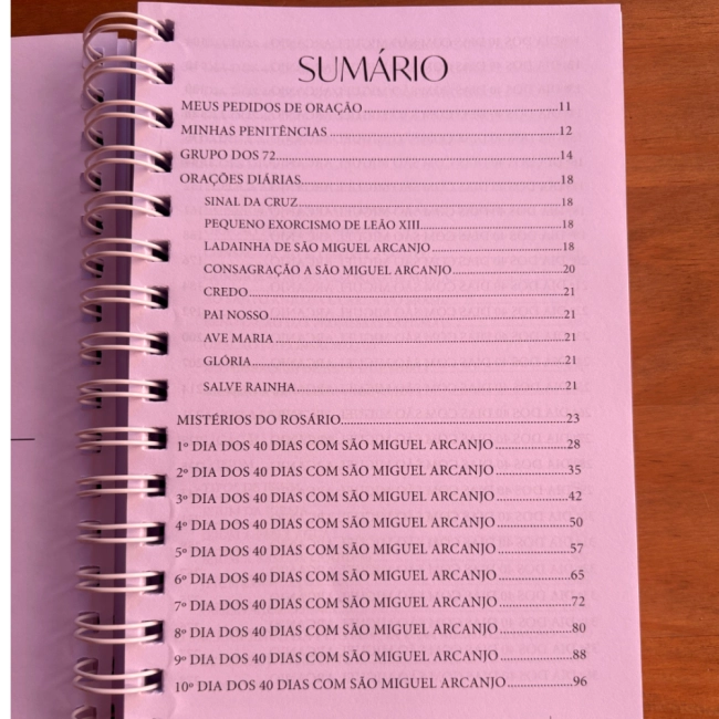 Livro Itinerário dos 40 Dias com São Miguel Arcanjo