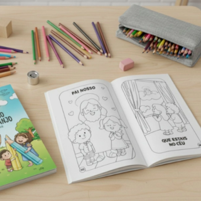 Livro Pai Nosso e Santo Anjo para Colorir