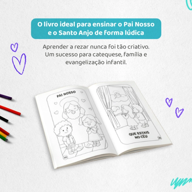 Livro Pai Nosso e Santo Anjo para Colorir