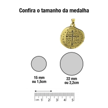 Medalha das Duas Cruzes Ouro Velho - 22 mm Medalha das Duas Cruzes Ouro Velho - 22 mm