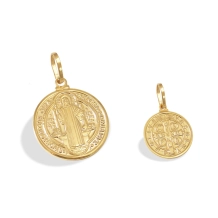 Medalha de São Bento Ouro 18k 20 mm
