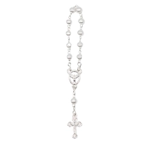 Mini Terço Dezena Batismo Branca - Pacote com 10 Mini Terço Dezena Batismo Branca - Pacote com 10