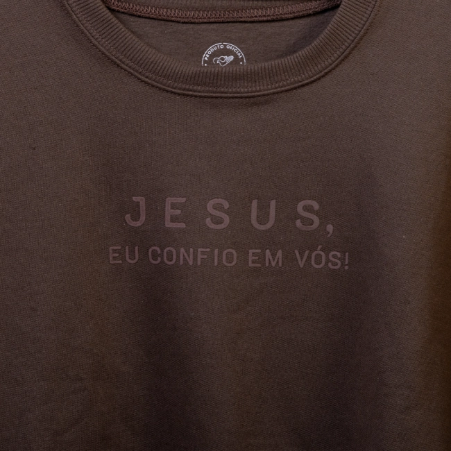 Moletom Masculino Jesus, Eu Confio em Vós