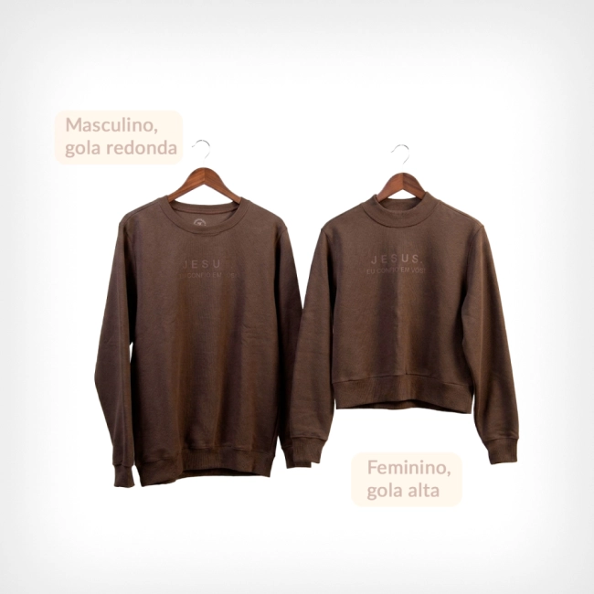 Moletom Masculino Jesus, Eu Confio em Vós