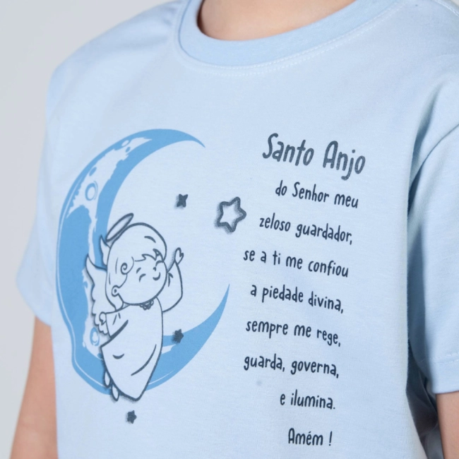 Pijama Infantil Anjo da Guarda - Azul Pijama Infantil Anjo da Guarda - Azul