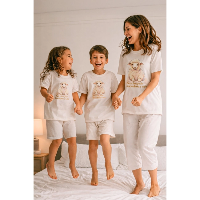 Pijama Masculino Infantil Toda Ovelhinha é Valiosa
