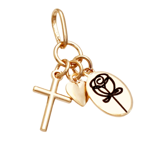 Pingente Elo Rosa de Nossa Senhora - Semi Joia